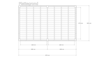 Douglas overkapping 307x497cm + wanden blank Verando, Living